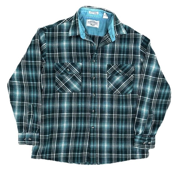 Vintage 80’s Plaid Flannel Northwest Territory Long Sleeve Shirt - Picture 1 of 3